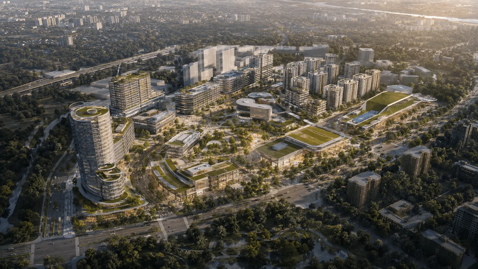 Master plan aerial visualization