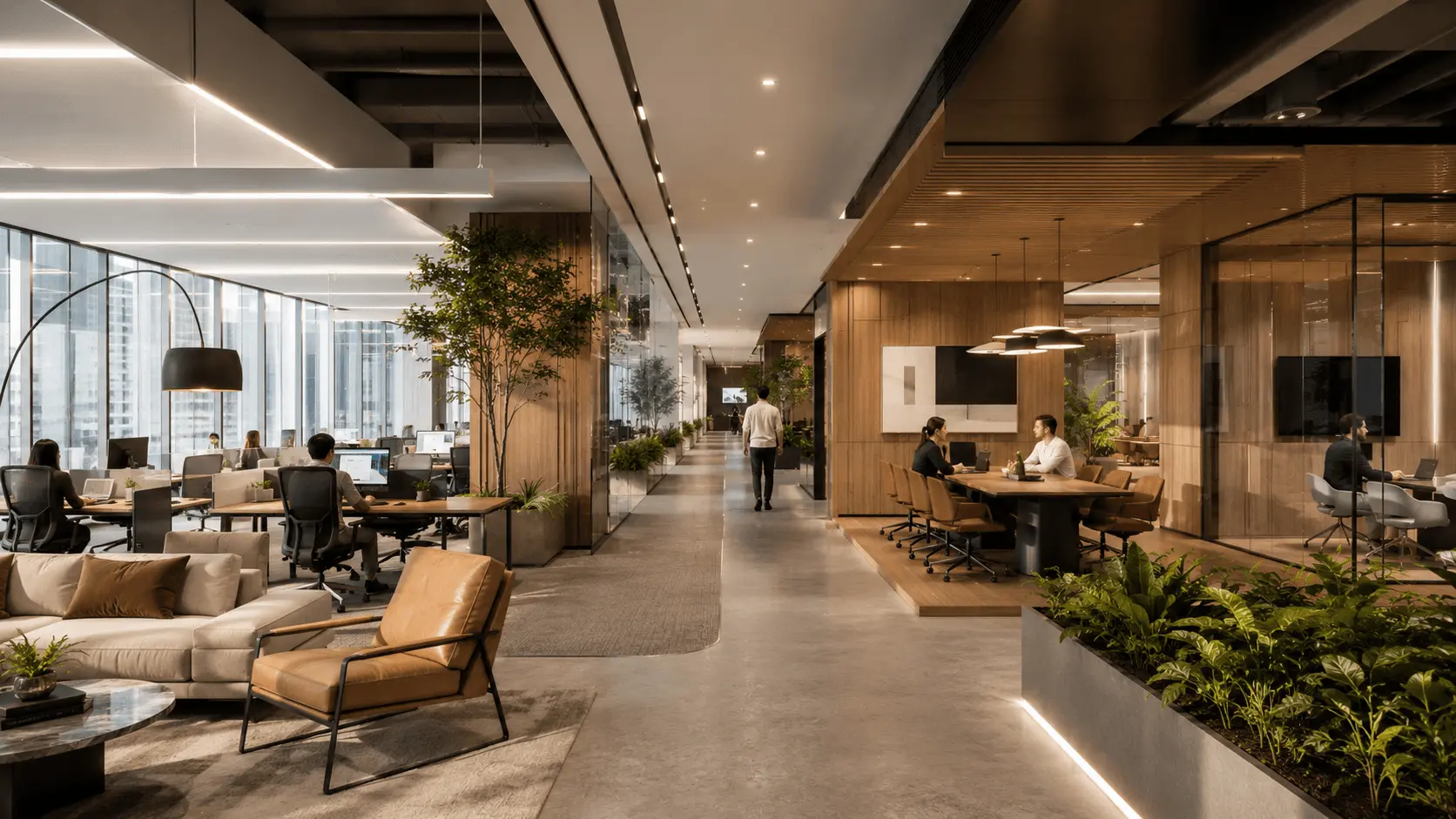 Office commercial interior render