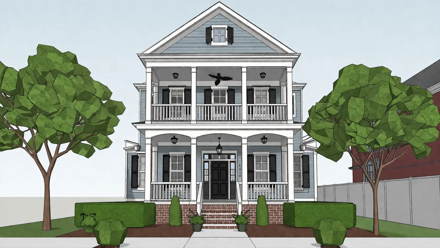 Before - Residential exterior - Late afternoon light