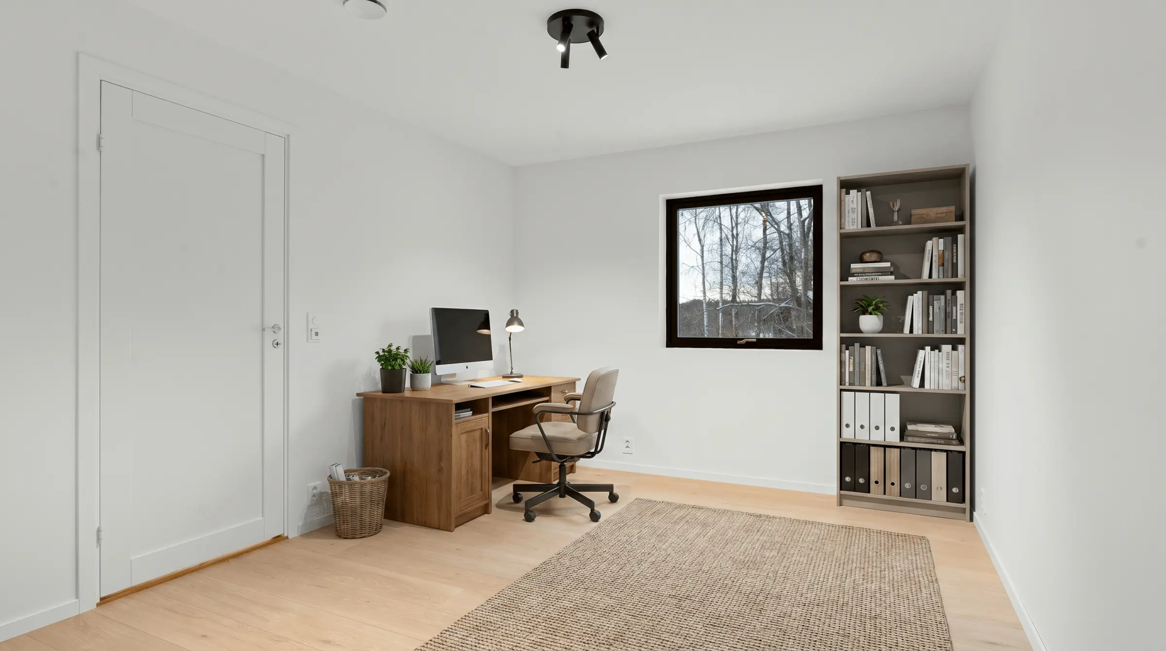 Staged home office for listing